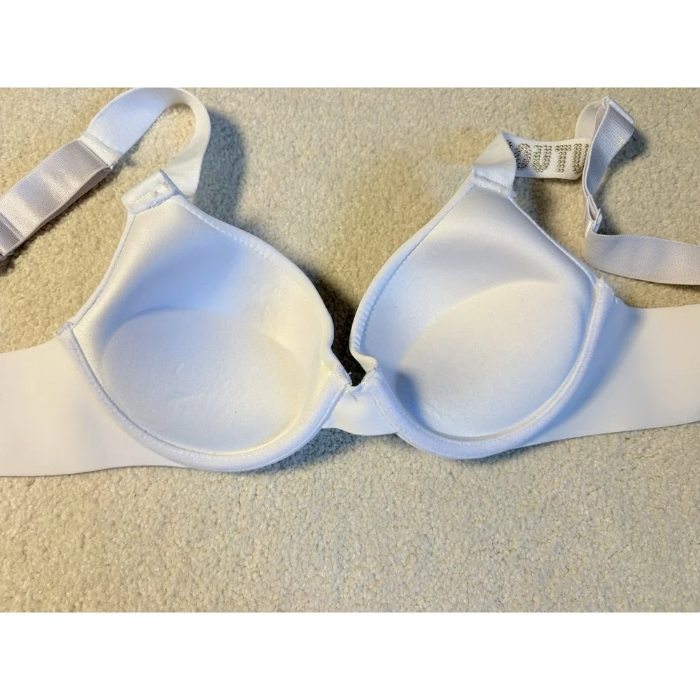 Juicy Couture White Gold Bra SZ 34B- Sexy Push Up Bling Straps